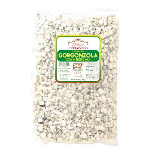 BelGioioso - Crumbled Gorgonzola Cheese with Sheep Milk 5 Lb. Bag