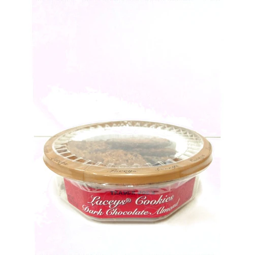 Trader Joe's Laceys Cookies Dark Chocolate Almond (Pack of 2)