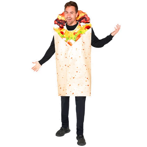 Spooktacular Creations Men Burrito Costume Adult, Fun Food Costume Outfit Set Halloween Costumes Party, Cosplay Party