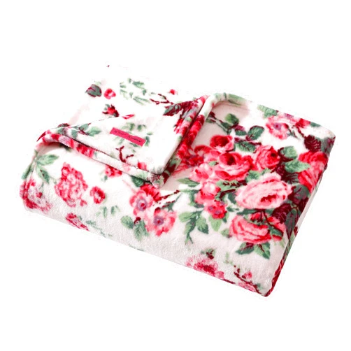 Betsey Johnson - Blanket, Ultra-Soft Plush Bedding, Warm & Cozy, Oversized Room Essentials (Vintage Floral Pink, Full/Queen)
