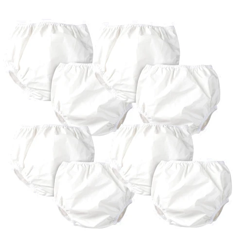 Gerber Unisex Baby Toddler 8 Pack Waterproof Diaper Cover, White, 3T