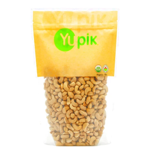BASEOW Yupik Organic Raw Cashews, 2.2 lb (35.2 oz), Pack of 6, Kosher, Gluten-Free, Non-GMO, Vegan, Whole Nuts, Unsalted, Unroasted, Source of Protein & Iron, Nutritious, Crunchy, Healthy Snacks