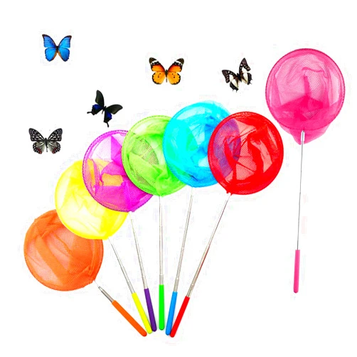 Haploon 14 Pack Colored Telescopic Butterfly Nets Bug Insect Net Bug Net Insect Catcher Net Fishing Net,Outdoor Toy for Playing, Extendable from 19