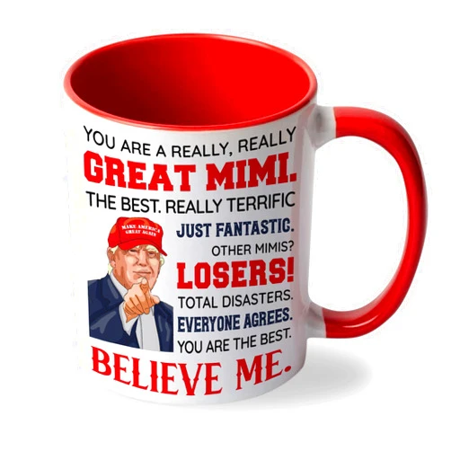 Viberty Best Mimi Ever Gifts From Grandson, Granddaughter, Grandkids, Grandchildren - Mothers Day, Birthday, Christmas Gift Idea - Mimi Ceramic Mug 11 Oz