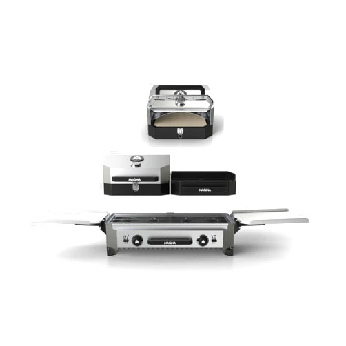 MAGMA CO10-114, RV Crossover Bundle, Double Burner Firebox, Grill Top, Griddle Top and Pizza Oven Top (Double Burner)