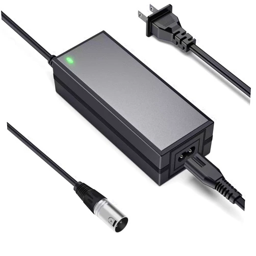 Nvmw 24V 2A Electric Scooter Battery Charger, Suitable for Go Go Elite Traveler, Pride Mobility, Jazzy Electric Chair Battery Charger, and Plus Ezip Mountain Trailz 3-pin XLPscooter Charger