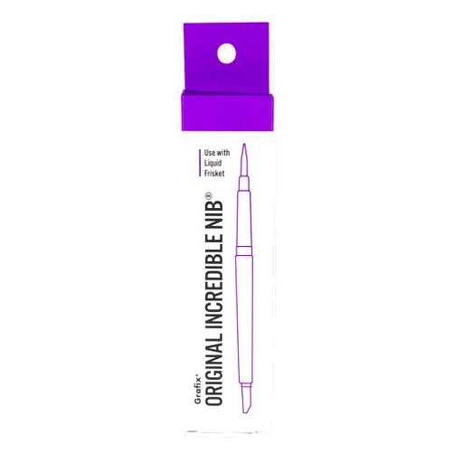 Grafix Original Incredible Nib, Unique Acrylic Fiber Applicator for Applying Liquid Frisket, Watercolor, Acrylic, Tempera, Gouache, Fabric Paint, and More.