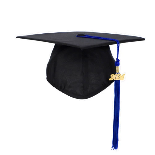 FtyFty Unisex Adult Matte Graduation Cap with Tassel Year Charm