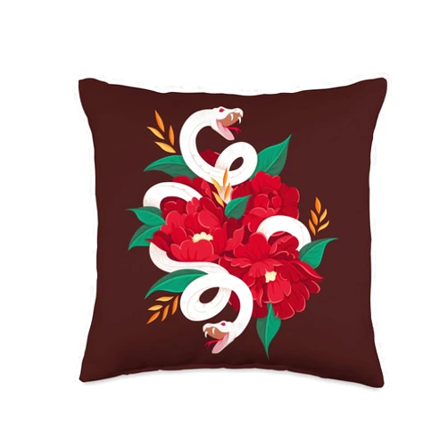 Python packy White Snake Throw Pillow
