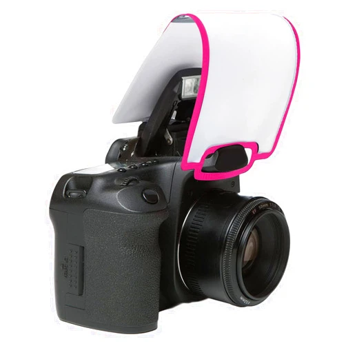 LumiQuest Soft Screen, Flash Diffuser & Light Softener, Universal Classic Design for Digital SLR Cameras, Neon Pink