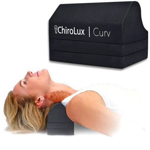 ChiroLux Curv | Cervical Neck Traction Device & Neck Posture Corrector. This Chiropractic Tool Is a Cervical Neck Wedge, Neck Curve Restorer & Cervical Traction Device For Neck Pain Relief