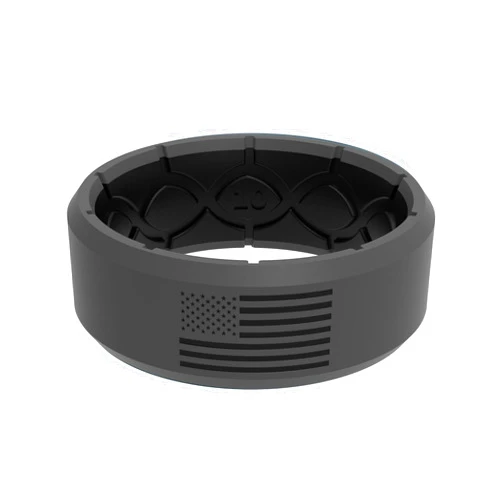 Groove Life Zeus Hero Ring - Breathable Silicone Wedding Rings for Men, Lifetime Coverage, Unique Design, Comfort Fit Ring