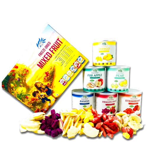 CHAVI Freeze-Dried Mixed Fruit | 6 in 1 | No Added Sugars or Preservatives - Non-GMO, Vegan, Gluten-Free | Gift Box | 230 g | 8.1 oz | 6 Cans