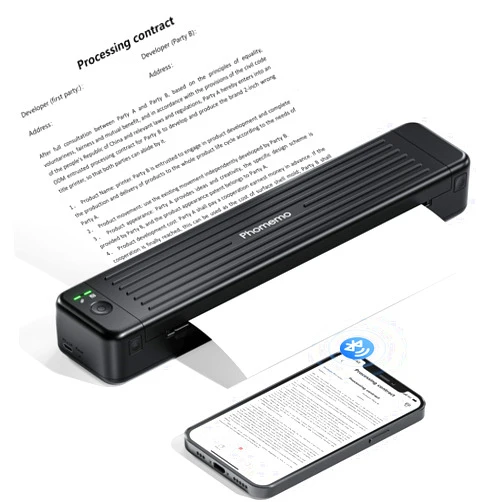 Phomemo Portable Printers Wireless for Travel, P831 Bluetooth Thermal Transfer Printer Support 8.5
