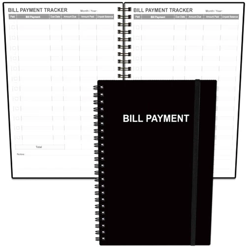 Heveboik Bill Tracker Notebook - Monthly Bill Organizer & Planner for Personal Budgeting Financial, Payments Checklist Organizer, 5.8