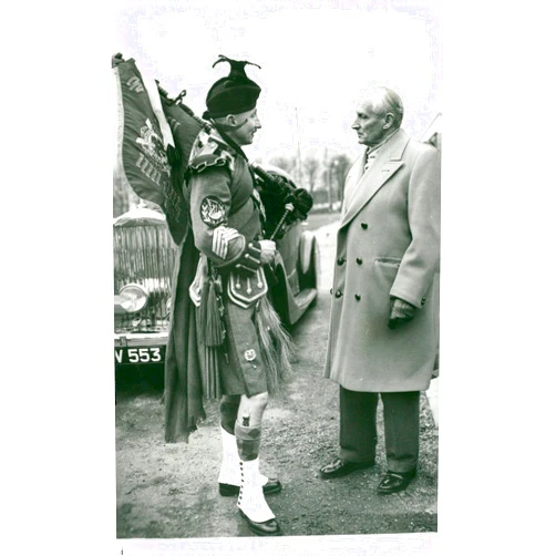 Vintage photo of Field Marshal Viscount Montgomery visits the international boarding school