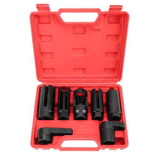 BTSHUB 7pcs Oxygen Sensor Socket Set, Automotive Sending Unit Master Sensor Socket Set, 3/8