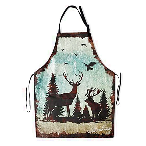 Giwawa Unisex Adult Apron Waterproof Stain Resistant Kitchen Cooking Bib Apron with 2 Pockets for BBQ Grill Painting