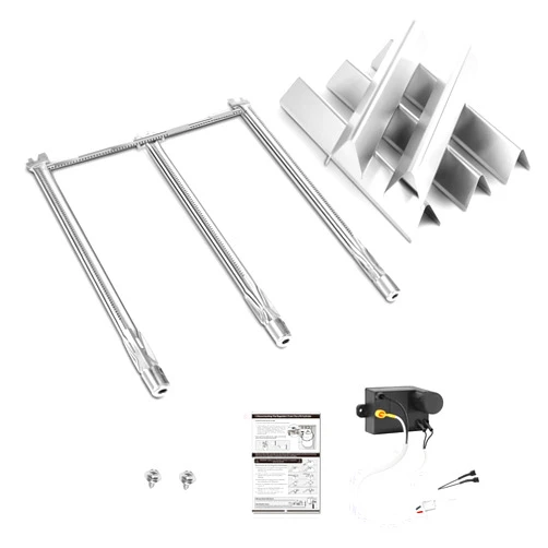 Uniflasy 7636 Flavorizer Bars 15.3 Inches 69787 Burner Tube 18 Inches and Ignitor Wire Electrode for Weber Spirit & Spirit II 300 Series Spirit E-310 E-320, S-320 E/S330 with Front Mounted Control