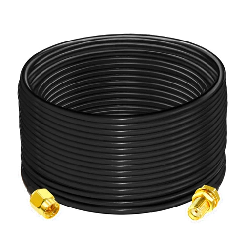 TUOLNK RG58 SMA Extension Jumper Cable, SMA Male to SMA Female Coaxial Cable, Low Loss SMA RF Coax Cable 49.2Ft(15M) for 3G 4G LTE WiFi Antenna, Wireless LAN, CB Radio