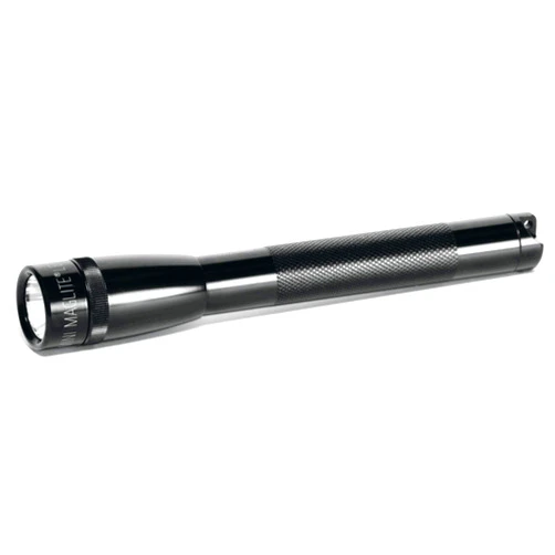 MagLite Mini LED PRO Flashlight - Ultra Bright 332 Lumens, Adjustable Beam, Water-Resistant IPX4, Shock Resistant, 2 Power Modes, Includes 2 AA Premium Alkaline Batteries - (Holster Pack, Black)