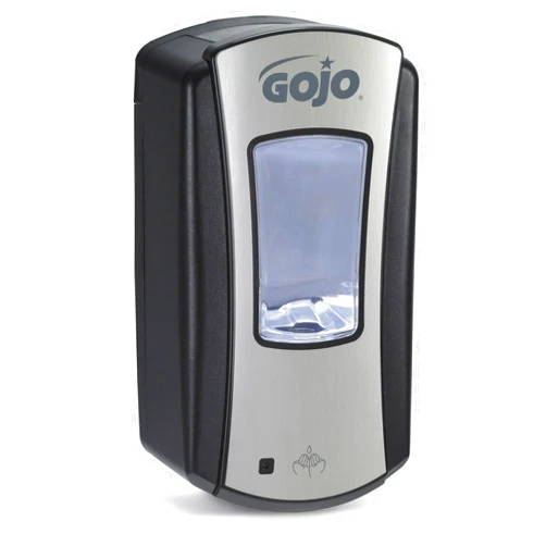 GOJO LTX-12 Touch-Free Foam Hand Soap Dispenser, Chrome/Black, for 1200 mL GOJO LTX-12 Foam Hand Soap Refills (Pack of 1) - 1919-01