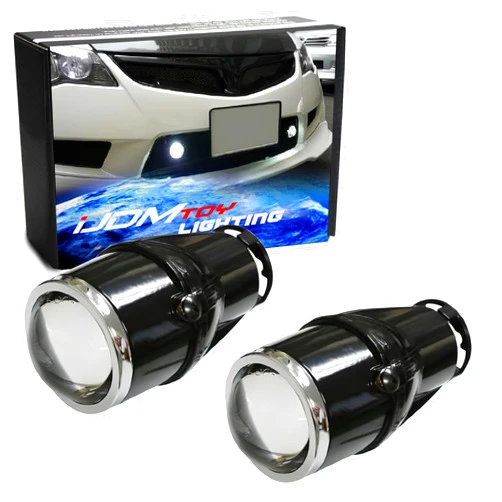 iJDMTOY 2.25-Inch Projector Fog Light Lamps Compatible With Most Car SUV Truck Bike Add-On or Retrofit DIY