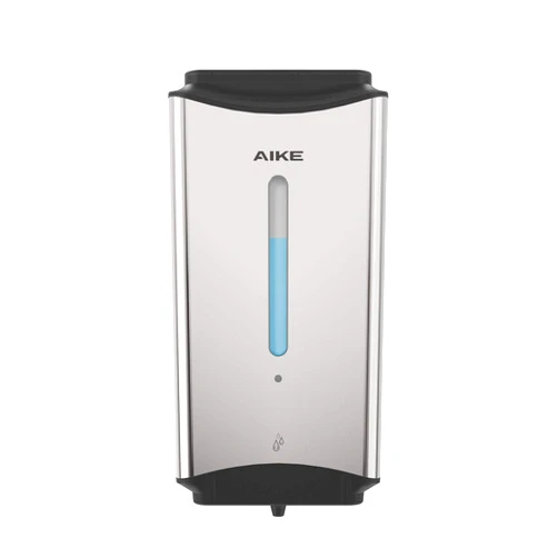 AIKE Automatic Soap Dispenser Commercial Wall Mounted Liquid Dispenser Polished Stainless Steel Finish 1100ml Large Capacity