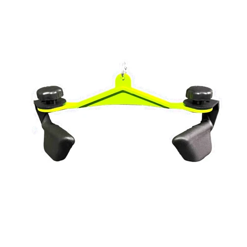 PAPERGAN Lat Pulldown Attachment, Alloy Steel, Chrome Finish, 42cm, Strength Training Arms, Triceps