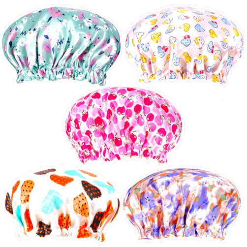 SATINIOR 5 Pieces Kids Satin Bonnets Adjustable Sleeping Caps Reversible Satin Night Hats Soft Colorful Satin Cap for Toddler Child Teens