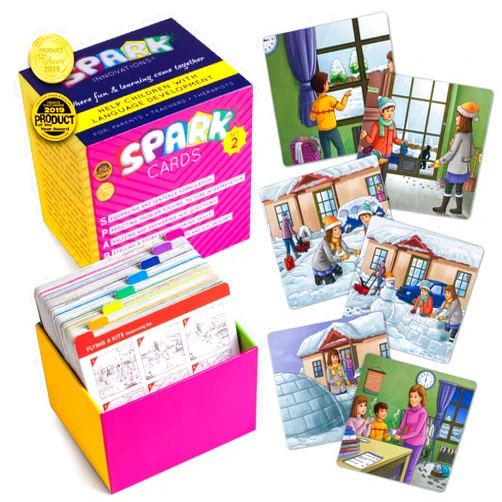 SPARK INNOVATIONS Spark Cards Sequence Cards for Storytelling and Picture Interpretation Speech Therapy Game, Special Education Materials, Sentence Building, Problem Solving, Improve Language Skills