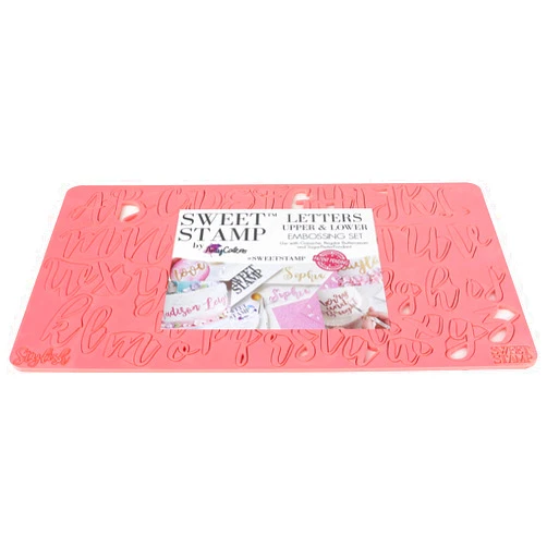 AmyCakes Sweet Stamp by AmyCakes Plastic Stylish Uppercase and Lowercase Letters for Embossing Cakes