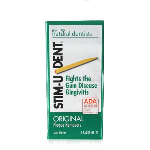 The Natural Dentist Stim-U-Dent Plaque Removers Mint 100 Each (Pack of 6)