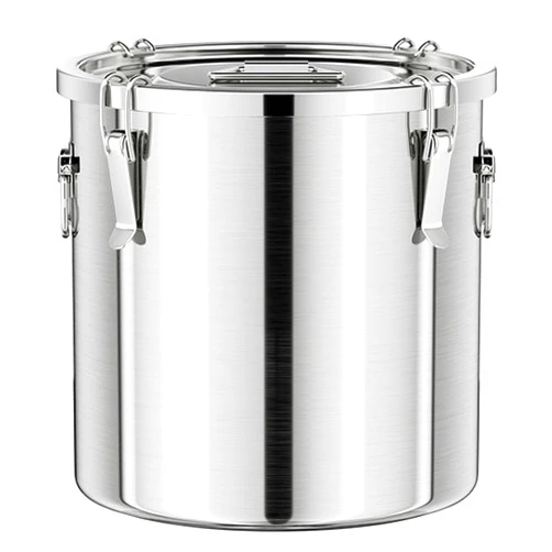 SWRONP 304 Stainless Steel food Storage Containers,3.2 Gal/12L Airtight Stainless Steel Bucket With lids,405oz Flour Storage Container,Metal Airtight Canister for Rice,Grain,Coffee Bean,Dog Food