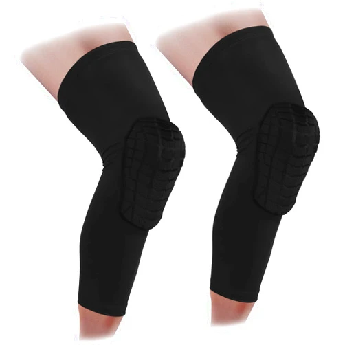Cantop Knee Pads Long Compression Leg Sleeves Braces for Basketball Volleyball Football and All Contact Sports, Kids Youth Adult Girls Boys Women Men, Sold as 1 Pair (2pcs)