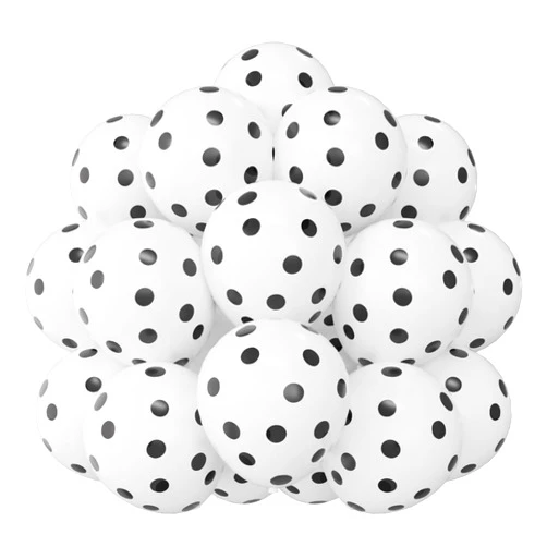 Sulalaboo 62PCS White Polka Dot Balloons 12 Inch Latex Helium Round Party Balloons Kit for Birthday Party Decorations
