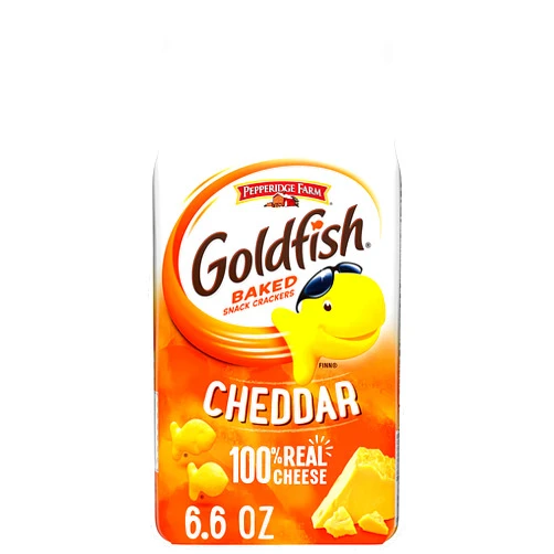 PEPPERIDGE FARM Cheddar Cheese Crackers, Baked Snack Crackers, 6.6 oz Bag