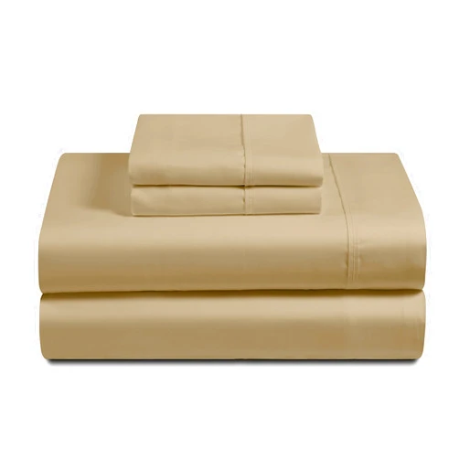 FEATHER & STITCH NEW YORK Feather & Stitch Queen Sheet Set, 100% Cotton 400TC Sateen Weave BedSheet Set of 4, Upto 15