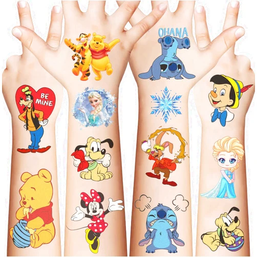 JCQAYB 100pcs princess Temporary Tattoos for kids,Disney Princess Birthday Party Favors,Cartoon Sticker for Kids Boys Home Activity Class Prizes Carnival Christmas Rewards