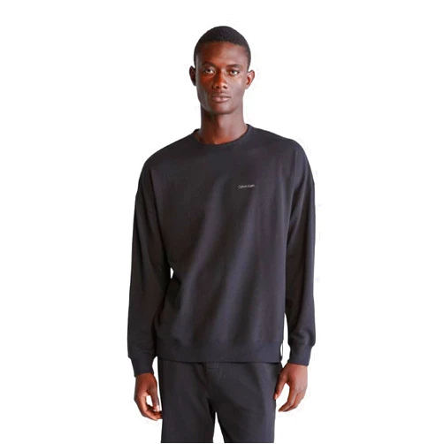 Calvin Klein Men's Supima Cotton Solid Monogram Logo Sweater