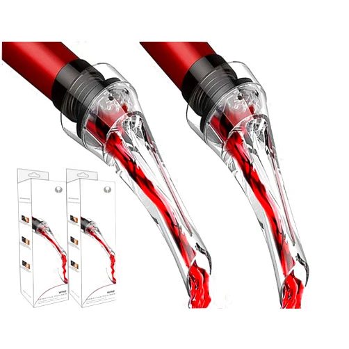 Kit-Home Wine Pourer 2pcs Premium Wine Aerator Pourer Professional Quality Wine Aerator Pourer Spout 2 Packs