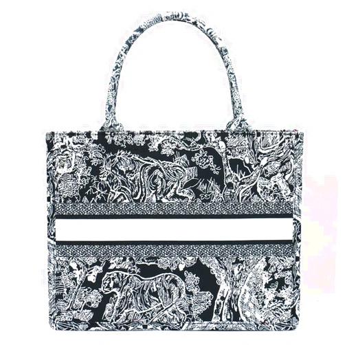 FENGJINRUHUA Fashion Luxury Tote Bag Cotton Linen Handbag Large Capacity Jacquard Retro Exquisite