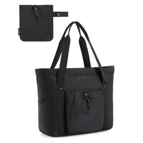BAGSMART Tote Bag for Women, Tote Shoulder Bag with Laptop Compartment and Zipper Handbag for Travel, Work