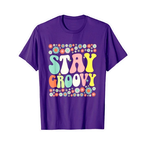 Retro Vibes Groovy 70s Flower Power Stay Groovy Retro 70s Flower Power Vibe T-Shirt