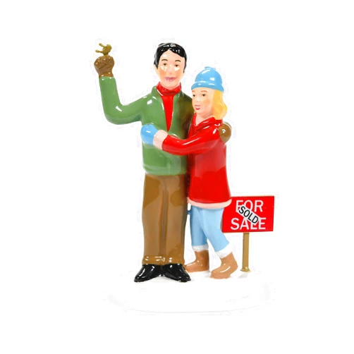 Department 56 Snow Village Accessories New Home Just in Time for The Holidays Figurine, 3.66 Inch, Multicolor