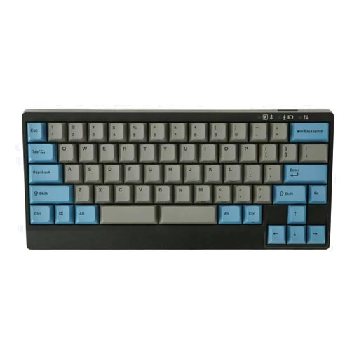 Leopold FC650MDSBT Bluetooth Blue/Grey PD 65% Double Shot PBT Mechanical Keyboard (Cherry MX Silent Red)