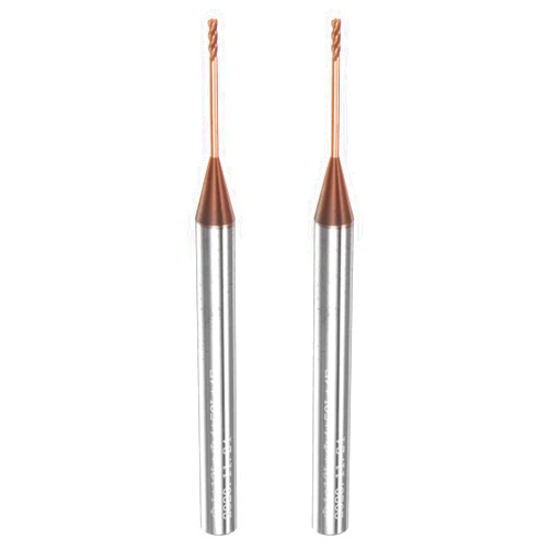 HARFINGTON 2pcs Square Nose End Mill 4mm Shank 1mm x 12mm AlTiSin Coated Solid Carbide Long Reach Extended Neck 4 Flutes CNC Router Bit Milling Cutter for Stainless Steel Hardened Steel