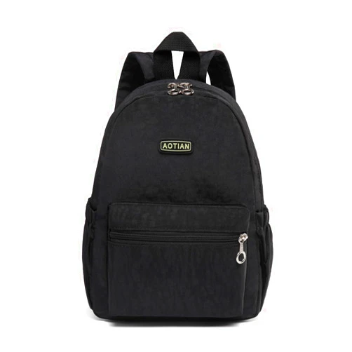 AOTIAN Mini Lightweight 11.8 Inch Backpack Durable Travel Hiking Women and Girls Small Daypack, 7 Liters Black