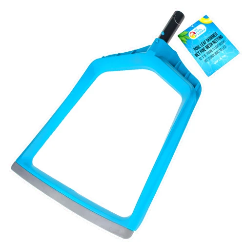 U.S. Pool Supply Pool Skimmer Net - Pool Leaf Skimmer Net, Fine Mesh Netting, Rubber Scoop Edge, Aluminum Pole Handle, Skim Surface Leaves, Leaf - Spa, Hot Tub, Pond Cleaning, Inground, Above Ground