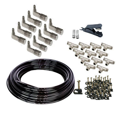 Pynamite Mosquito Misting Nozzle Kit, 10 45° Stainless Nozzles, Tubing & Fittings